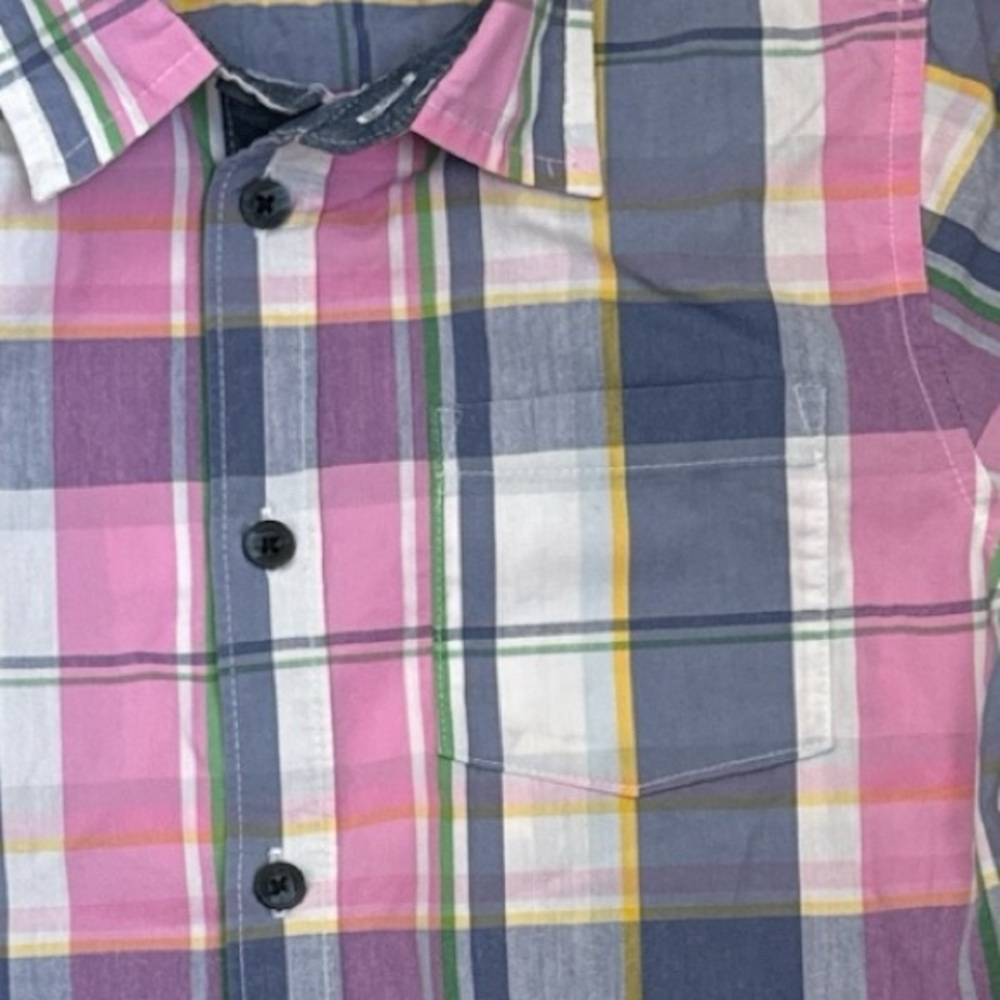 Wrangler Boys Plaid Short Sleeve Button Down Shirt Size S 6/7 - Picture 5 of 12